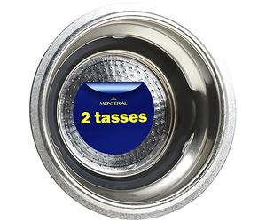 Filtre Cafe 2 Tasse - avec le Code Original 5513281001 - pour DeLonghi - Adapté à Tous Les Modèles - Barista Accessoires Adaptés à la Porte Filtre à Café - Garantie de 10 Ans - MONTERAL