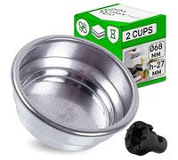 Filtre Cafe 2 Tasses pour Gaggia avec une Dimension Ø 68 mm h 27 mm | Barista Accessoires avec Valve à Mousse Crème adaptés à la Porte Filtre à Café - Garantie de 5 Ans - ONIX TECH