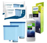 Filtre cafetière - Sillar - CA6903 - Lot of 2 - Philips AquaClean Saeco + Détartrant Philips CA6700 250ml