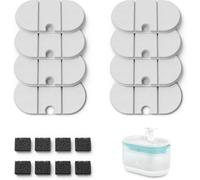 Filtre Capsule Fontaine Eau Chat,Lot De 8 Filtres Pour Fontaine À Eau Chat Ultra Silencieuse,Filtre Fontaine À Eau Pour Chat Et Chien Avec Quadruple Filtration