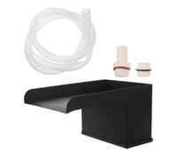 Filtre Cascade pour Bassin Extérieur Compact Poisson, Large Lame | Plastique Noir, Assemblage Modulaire, Circulation, Nettoyage Facile, Filtration des Débris, pour Eau Couleur Aléatoire