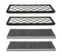 Filtre charbon actif Lot de 4 filtres à air d'habitacle HEPA pour Tesla Model Y Juniper 2025 2024, filtre d'admission d'air de remplacement avec charbon actif Filtre Habitacle