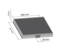 Filtre charbon D241 CA240S 241 x 225 x 30 mm Hotte 49002532, CHF007/1 ARTHUR MARTIN Hotte 49002532, CHF007/1 ARTHUR MARTIN