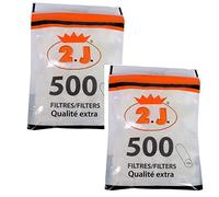 Filtre Cigarette a Rouler pour Fumeur | Diamètre 6mm Long 15 mm de Marque Française | 2 Sachets De 500 Filtres pour Vos Feuilles Slim ou Court Soit 1000 Filtres pour Cigarettes | Feuilles à Coller