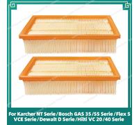 Filtre Compatible pour Karcher NT25, NT35, NT361 ECO, Bosch GAS 35/55, Flex S 36/47, VCE 35/45, Dewalt D27900, Hilti VC 20/40 SET 2