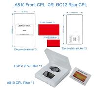 Filtre Cpl Pour Caméra Arrière,Film Filtrant Cpl,Autocollants Leges,70mai 4k Abarding,Uniquement Pour 70mai Abarding,Rc12 - Type A810 Rc12 Sticker