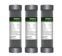 Filtre CTO à charbon actif comprimé 10 x 2,5 pouces, éliminant le chlore, pour l'eau osmosée sous évier (3 pièces)