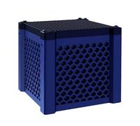 Filtre cube pour aquarium, cube purificateur multifonction au charbon actif, bac à cheval et piscine, filtres de purification d'eau pour un environnement aquatique propre et sain, noir et bleu