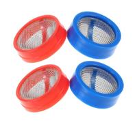 Filtre D’arrivée D’eau en Fer et Plastique 4 Pièces pour Lave-linge | Remplacement Vanne D’admission, Nettoyage Facile, Lot Complet Rouge et Bleu, Pièces de Rechange
