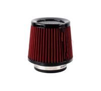 Filtre D'admission D'air À Cône Froid Haut Débit 76MM 89MM 101MM 2.5 Pouces 3 Modification Universelle Du Air Pour Voiture De Course Tuyau Admission(Red)