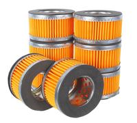 Filtre D'admission D'air Élément Plissé 8 Pièces, pour Compresseur | Papier Filtrant Multicouche, Remplacement Facile, Ateliers et Environnements Industriels, Couleur Orange