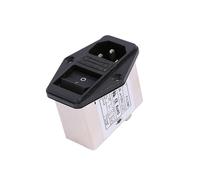 Filtre d'alimentation 220 V, interrupteur, prise double, filtre d'assurance CW2B-3A/6A/10A-T