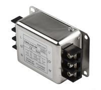 Filtre d'alimentation monophasé à 2 étapes, suppression du bruit électromagnétique anti-interférences pour CW4L2 Series 3A/6A/10A/20A-SR, coque compacte en alliage pour (6A)