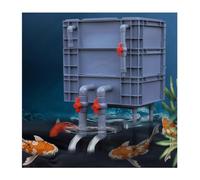 Filtre d'aquarium, boîtier de Filtration Externe pour Aquarium - Système de Circulation d'eau réglable pour Bassin à Poissons, Filtre d'aquarium à Monter soi-même, Gris, 40 x 30 x 53 cm, amé