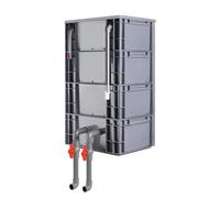 Filtre d'aquarium, Grand bac d'égouttement pour Aquarium - Kit de Filtration Externe pour Aquariums et bassins, 30 x 20 x 44 cm, sans Pompe ni média filtrant Inclus, idéal pour Une Gestion d