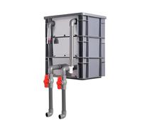 Filtre d'aquarium, Grand bac d'égouttement pour Filtre d'aquarium - Kit de Filtration Externe pour bassins et Aquariums, 30 x 20 x 33 cm, améliore la Filtration (Pompe et média Non Inclus)