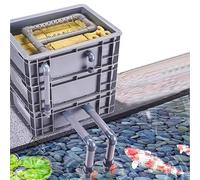 Filtre d'aquarium, Grand Filtre d'aquarium - Boîtier de Filtre Externe à 3 Niveaux pour Une Filtration et Une oxygénation efficaces, Aucune Pompe requise, Facile à Nettoyer et à Assembler, B