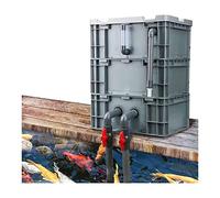 Filtre d'aquarium, kit de Filtre Externe pour Aquarium - Boîtier de Filtration à 3 Niveaux pour Bassin et Aquarium, Montage Facile, idéal pour l'eau Douce et l'eau salée, Pompe et média filt