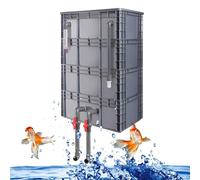 Filtre d'aquarium, système de Filtration d'aquarium, Grand bac de retournement pour Aquariums et bassins, kit de Filtration Goutte à Goutte Externe, sans Pompe ni média requis, 60 x 40 x 88