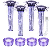 Filtre d'aspirateur sans fil V8 amélioré pour aspirateur sans fil Dyson, V8 Animal et V8 Absolute, 4 préfiltres, 4 post-filtres, 1 brosse, comparé aux pièces 965661-01 et 967478-01