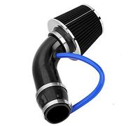 Filtre d'aspiration de l'air froid, 76 mm Kit voiture universel Aluminium Tube d'aspiration de l 'air filtres de l'air de l'automobile Noir
