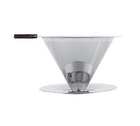 Filtre de café en acier inoxydable Brew Drew Dripper avec tasse de tasse écologique pour café moulu frais