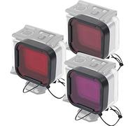 Filtre de Caméra, Ensemble de Filtres de Plongée avec 3 Filtres de Couleur, Plastique étanche pour Gopro 5/6 pour Appareil Photo