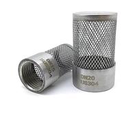 Filtre de canalisation, filtre à eau, Filtre en acier inoxydable 1 pièce, filtre à filetage femelle 1/2 "3/4" "1-1 * 2" 2 "3" 4 "pour pompe eau d'aquarium d'irrigation de jardin, couvercle maille(4")