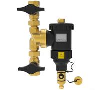 Filtre de chaudière magnétique, pompe de chauffage central magnétique, raccords filetés DN20-DN32, avec maille en acier inoxydable pour le retrait des boues et du tartre de chaudière (DN25/1 valve