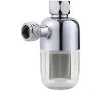 Filtre de chauffe-eau en acier inoxydable avec 40 mailles pour la prévention du tartre - Filtre anti-sédiments réutilisable pour robinet de douche et machine à laver - Bleu (modèle entièrement cuivré)