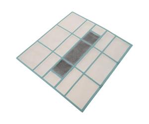 Filtre de Climatisation Mural Vert 1,5p en Plastique, Maille | Tissu Maillé Serré, Lavable et Réutilisable, Installation Facile, pour Unité Intérieure, Salon ou Chambre