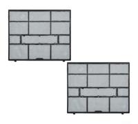 Filtre de climatiseur pour unité intérieure suspendue, écran anti-poussière pour climatiseurs et fours, filtre en maille plastique (35,3 x 29 cm)