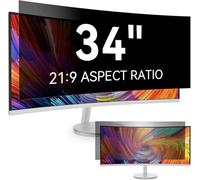 Filtre de Confidentialité 34 Pouces Aspect 21:9 Computer Amovible | Protection Ecran Anti-Lumière Bleu Anti Espion Anti-Reflet Film pour PC & Moniteur 34"