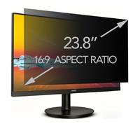 Filtre de confidentialité amovible pour écran 16:9 de 23,8", anti-reflets et bloquant la lumière bleue, compatible avec HP, Dell, MSI, Samsung, AOC, Philips, ASUS (528 x 297 mm)