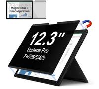 Filtre de Confidentialité Magnétique Pour 12.3 Pouces Surface Pro 7 Plus/Pro 7/Pro 6/Pro 5/Pro 4/Pro 3, Protection D'écran Amovible, Anti Lumière Bleue, Anti Reflet, Ecran Anti Espion Pour Surface