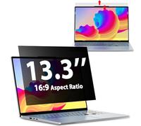 Filtre de Confidentialité pour 13,3 pouces ordinateurs portables Aspect 16:9, Anti-espionnage, Anti-lumière bleue et Anti-reflets, Amovible, compatible avec Lenovo, HP, Dell, Acer, Samsung, Asus