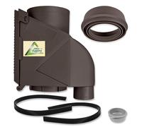 Filtre de Descente collecteur de Pluie Marron/Gris - Le Filtre à Eau de Pluie pour fûts de Pluie avec Une efficacité jusqu'à (T50 Marron)