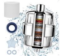 Filtre de douche 36 étapes avec vitamine C pour eau dure - Filtre adoucisseur d'eau avec cartouche filtrante remplaçable à plusieurs étapes pour éliminer le chlore, les métaux lourds