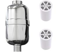 Filtre de douche à 8 étapes avec 2 cartouches remplaçables - Filtre à eau dure pour une peau et des cheveux plus sains, élimine le chlore, le fluor, le chrome, le fer et d'autres impuretés, s'adapte à