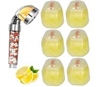 Filtre de douche à la mélisse et à la vitamine C, adoucit l'eau dure, aide la peau sèche et la perte de cheveux, 6 pièces