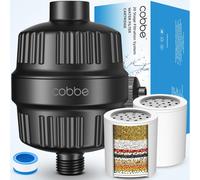 Filtre de douche Cobbe pour pommeau de douche eau dure avec cartouches filtrantes rempla ables Filtre eau de douche haut rendement pour