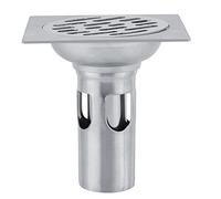 Filtre de Douche Drain de Plancher Passoire Carrée en Acier Inoxydable Anti-odeurs avec Couvercle Amovible Salle de Bain Cuisine