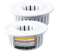 Filtre de Douche Katezon 15 étapes Pour eau Dure - Filtre à eau de Douche à Haut Rendement Pour éliminer le Chlore, le Fluorure et les Métaux Lourds, Améliore l'état de Votre Peau (lot de 2)