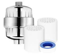 Filtre de douche revitalisant à haut rendement, filtre à eau en 20 étapes, 99 % de suppression du filtre de pommeau de douche pour eau dure, chlore, métaux lourds, fluorure, micro-vie, organiques