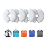 Filtre de Fontaine à Eau 4 Pièces, Yiupea Filtres de Rechange pour Fontaine de Chat 2L & 2.5L/67oz &84 oz avec Charbon Actif & Résine conTriple Filtration