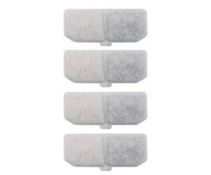 Filtre De Fontaine À Eau Pour Chat - Remplacement Du Charbon Actif, Purificateur D'eau Potable Pour Animaux De Compagnie | 4 Pièces 10.5x4.5cm PP Coton Coquille De Noix De Coco Résine Échangeuse D'ion