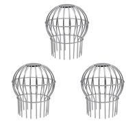 Filtre de Garde Ballon Gouttière Garde， Lot de 3 bouchons anti-blocage for canalisations extérieures, filet rond for drainage, fuite de canalisations au sol, filtre de protection for gouttières