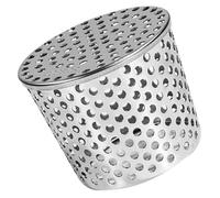 Filtre de Gouttière en Acier Inoxydable Argenté, Protège-drain de Toit | Structure Perforée, Installation Facile, pour Balcons et Salles de Bain