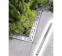 Filtre de gouttière en acier inoxydable, couvercle de vidange fin avec grille pour drainage intérieur/extérieur, évacuation de tranchée élégante pour une gestion efficace des égouts