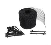 Filtre de gouttière en maille pour gestion du ruissellement de toit qui s'adapte aux tailles de gouttières standard et prend en charge les conditions de pluie et de vent (15 cm x 20 m)